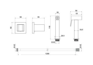 Гигиенический ручной душ Aquatek AQ2053MB черный